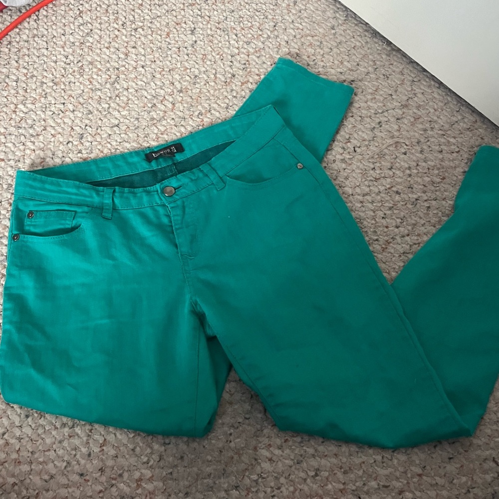 blue/green jeans